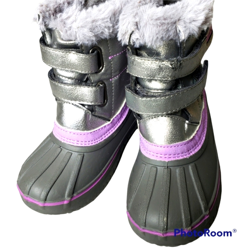London Fog LFK Snow Booties Totty 13 Months Lavender Sparkle NWOT * Minor Flaw